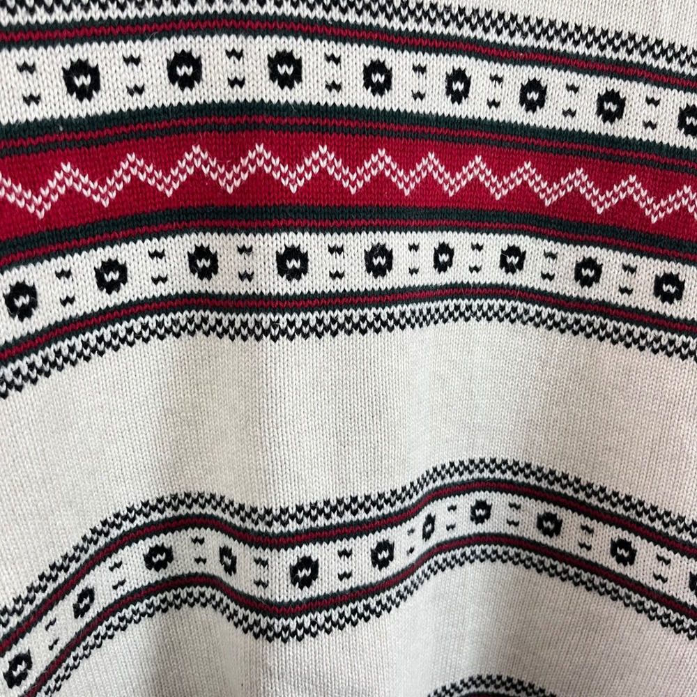 Vintage Chaps Mens Knit Crewneck Sweater Striped Aztec XXL Cotton Western - Picture 7 of 8